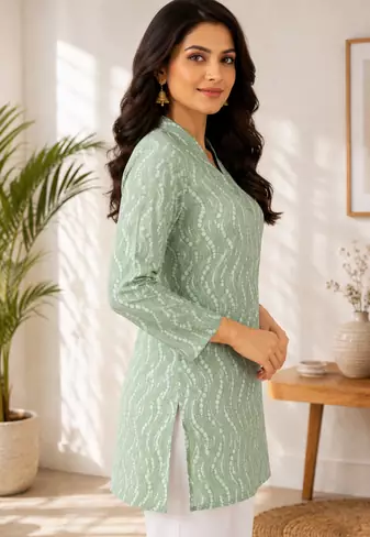 PISTA Rayon DIGITAL PRINTED KURTI 