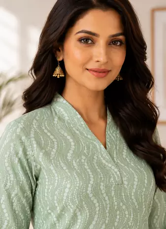 PISTA Rayon DIGITAL PRINTED KURTI 