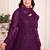 PURPLE COLOR TONE THREAD WORK NET GOWN