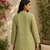 LIGHT GREEN  REYON WITH DIGITAL PRINTED STYLISH WEAR KURTI 