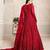 RED COLOR TONE THREAD WORK NET GOWN