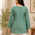 SEA GREEN  REYON WITH DIGITAL PRINTED STYLISH WEAR KURTI 