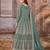 TEAL COLOR CORDING WORK HEAVY NET GOWN 