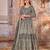 Grey Heavy Cording Work Net Gown