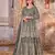 Grey Heavy Cording Work Net Gown