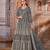 Grey Heavy Cording Work Net Gown