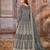 Grey Heavy Cording Work Net Gown