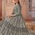 Grey Heavy Cording Work Net Gown