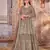 beige Heavy Cording Work Net Gown