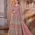 pink Heavy Cording Work Net Gown
