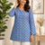 SKY BLUE Rayon DIGITAL PRINTED KURTI 