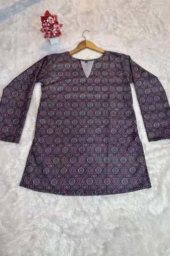 LAVENDER Rayon DIGITAL PRINTED KURTI 