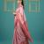 baby pink soft silk blend with gold zari motifs zari woven saree 