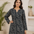 BLACK  REYON WITH DIGITAL PRINTED STYLISH WEAR KURTI 