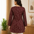 MAROON  REYON WITH DIGITAL PRINTED STYLISH WEAR KURTI 