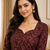 MAROON  REYON WITH DIGITAL PRINTED STYLISH WEAR KURTI 