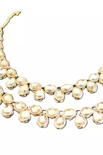 Kundan uncut bridal Golden payal anklet for women