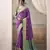  PURPLE patola silk blend saree with print & rich pallu