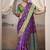  PURPLE patola silk blend saree with print & rich pallu
