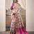LIGHT PINK patola silk blend saree with print & rich pallu