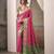  PINK patola silk blend saree with print & rich pallu