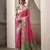  PINK patola silk blend saree with print & rich pallu