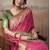  PINK patola silk blend saree with print & rich pallu