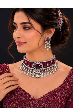 Celestia American Diamond Choker Set 1