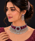 Celestia American Diamond Choker Set