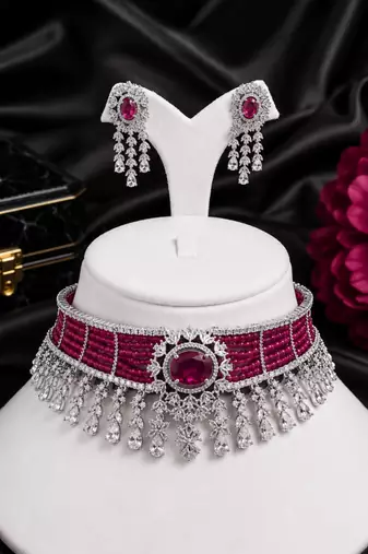 Celestia American Diamond Choker Set