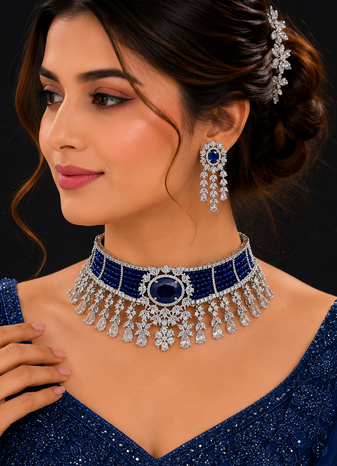 Regal Radiance Designer Diamond Choker Set