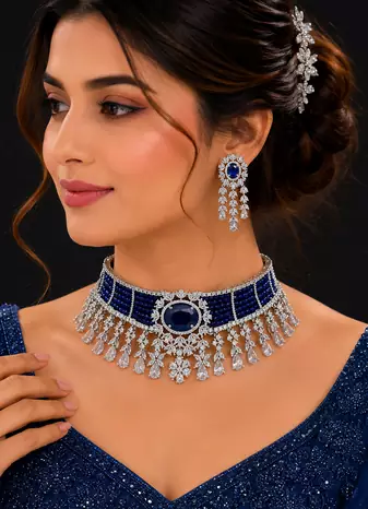 Regal Radiance Designer Diamond Choker Set