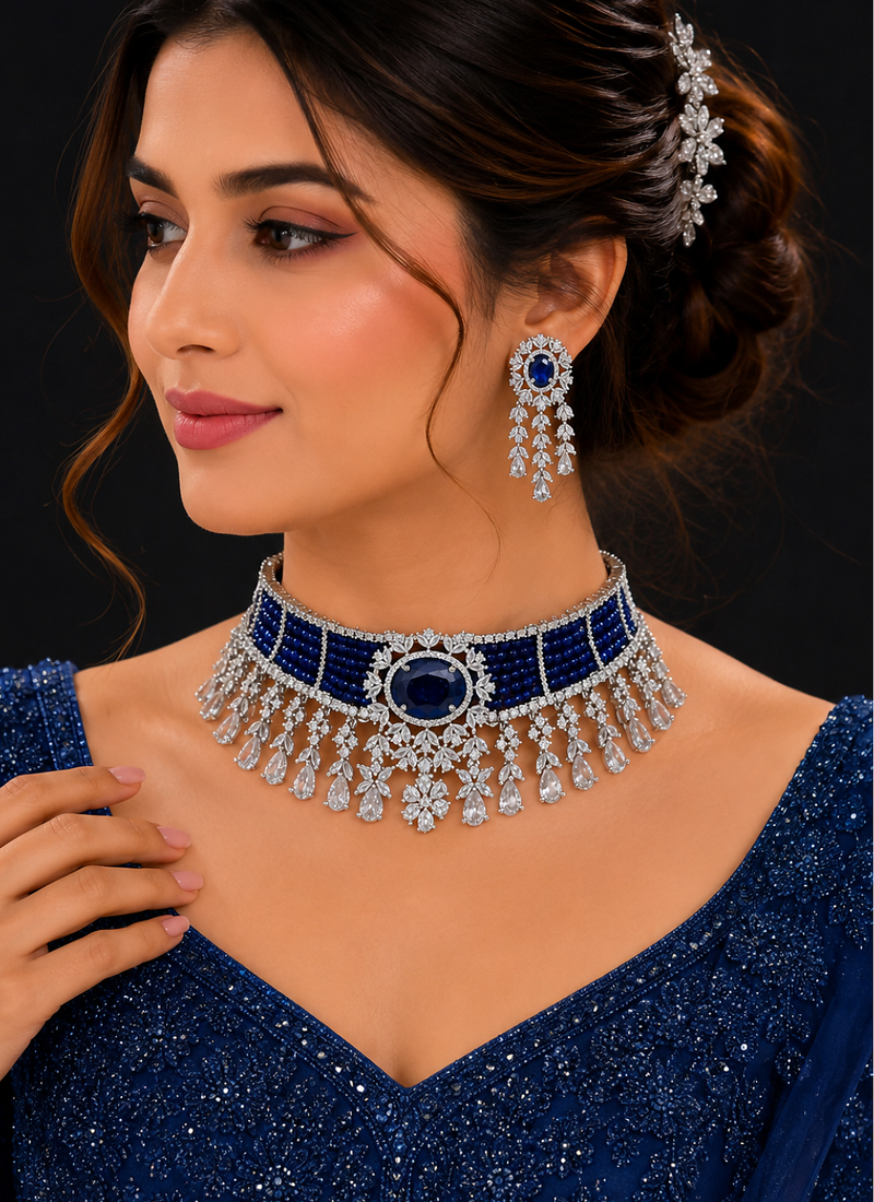 Regal Radiance Designer Diamond Choker Set