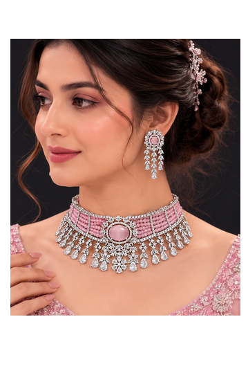 Brilliance American Diamond Choker Set 1