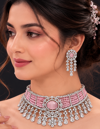 Brilliance American Diamond Choker Set