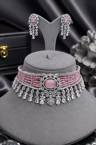 Brilliance American Diamond Choker Set