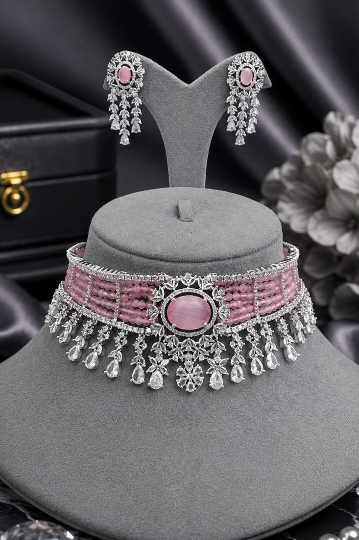 Brilliance American Diamond Choker Set
