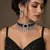 Elite Rhodium Plated Diamond Choker Set