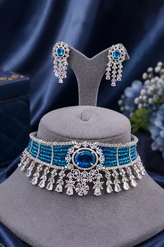 Ethereal American Diamond Choker Set