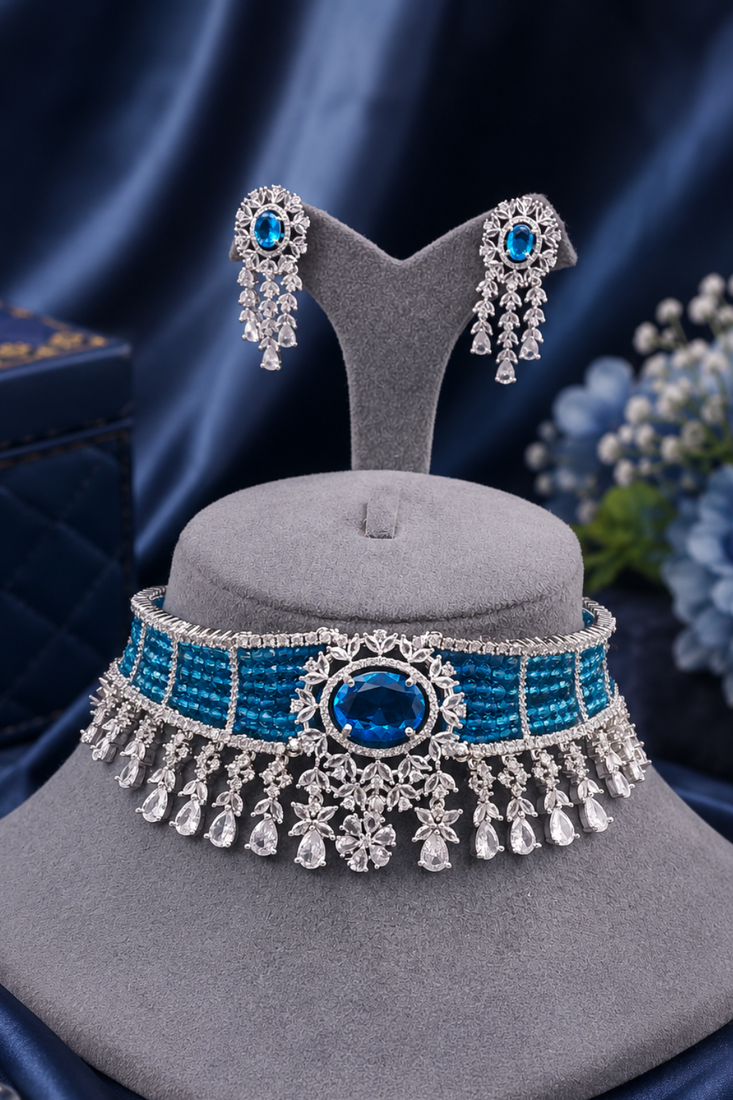 Ethereal American Diamond Choker Set