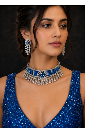 Ethereal American Diamond Choker Set 3