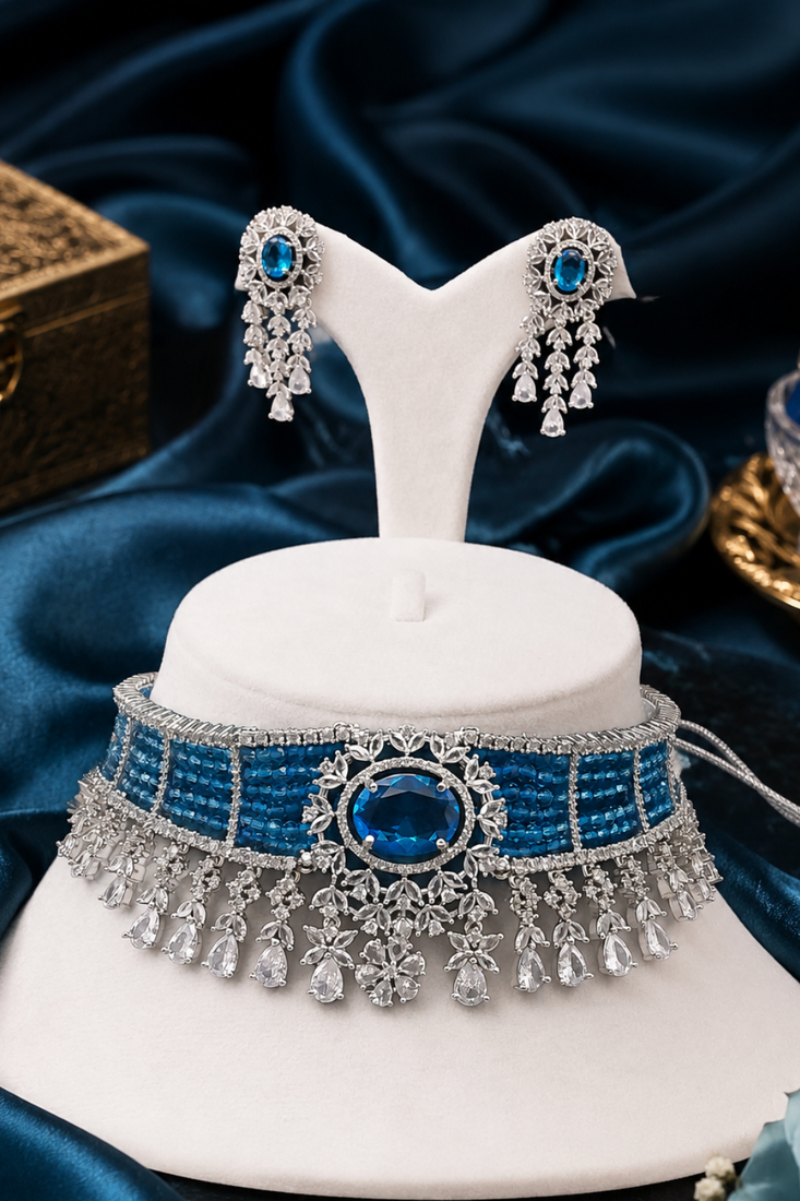 Ethereal American Diamond Choker Set