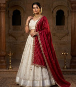 White Traditional Lehenga Choli Set