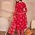 Womens pink silk blend printed ethnic motifs straight kurta set