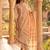 Womens peach pure cotton ethnic motifs printed  straight kurta sets