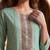 Womens teal pure cotton ethnic motifs printed  straight kurta sets