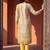 Womens yellow pure cotton floral printed  straight kurta sets