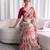 Women's kota doria floral printed saree with unstitched blouse piece