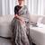 Women's kota doria floral printed saree with unstitched blouse piece