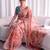 Women's kota doria floral printed saree with unstitched blouse piece